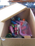 Huge Lot - Kids Drinking Cups, Sippy Cups, Wood Tray, Utensils, Etc.
