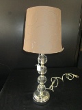 4 Glass Orb Design Lamp w/ Brown Shade