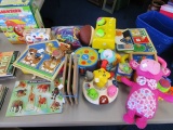 Toy Lot - Children Play Toys, Barnyard Learn N' Play, Wooden Eggs, Etc.