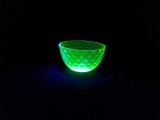 Bauble Pattern Uranium Glass Bowl