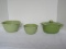 Lot - Chantal Handcrafted 1 1/4qt. Stoneware Covered Pot & 2 Nesting Bowls 2.5 Cups/6 Cups