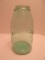 Rare Early Cohansey #2 Green Glass Canning Jar w/ Clear Kerr Glass Lid