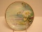 Aquatic Waterlily Hand Painted Porcelain Plate Artist Signed P. Zoppy Italy