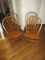 Set - 4 Oak Arched Spindle Back Chairs