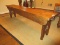 Knotty Pine Bench w/ Clover Leaf Cutout Design Legs