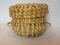 Charleston Gullah Sweet Grass Covered Basket w/ Handles