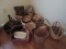 Lot - Decorative Baskets & Waste Bins