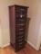Indonesian Mahogany Lingerie 10 Drawer Chest w/ Brass Pulls