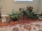Lot - Décor Ceramic Planters/Vases w/ Silk Greenery Foliage/Wild Flower Arrangements