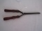Antique Victorian Curling Iron w/ Wooden Handles