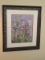 Vivid Bearder Iris & Foliage Original Water Color Artist Signed Linda Simpson