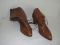 Pair - Vintage Ladies Victorian Era Style Lace Up Boots w/ Modest Heel by Walk Over