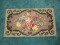 Vintage Hoko Accent Rug Floral Spray Surround By scrolled Acanthus Leaves