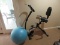 Marcy Foldable Exercise Bike w/ High Back & Danskin Now Exercise Ball