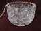 Elegant Lead Crystal Bowl Etched Hobstar Pattern w/ Slightly Tapered Rim