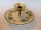 Franciscan Earthenware Ivy American Pattern Candleholder Brass Finish Handle & Footed Base