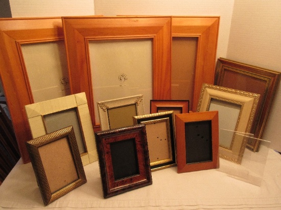 Lot - Decorative Picture Frames, Pine Size 11" x 14" Photo, Hudson Collection
