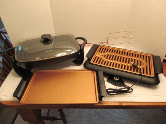 Lot - Presto Electric Covered Non-Stick Skillet Top 16" x 12 1/8"