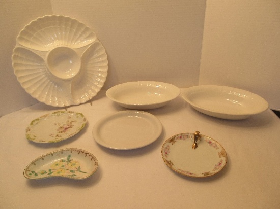 Lot - Nippon Hand Painted Porcelain Nappy 6 1/4"