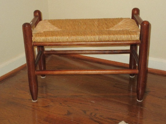 Oak Rush Footstool Traditional Design