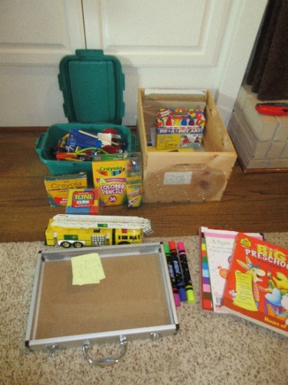 Lot - Big PreSchool Work Book, Mead Book of Colors 12" x 9" Construction Paper