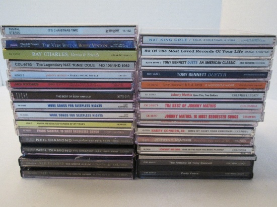 29 Music CD's Various Genres by Artist Sinatra, Mathis, Tony Bennett