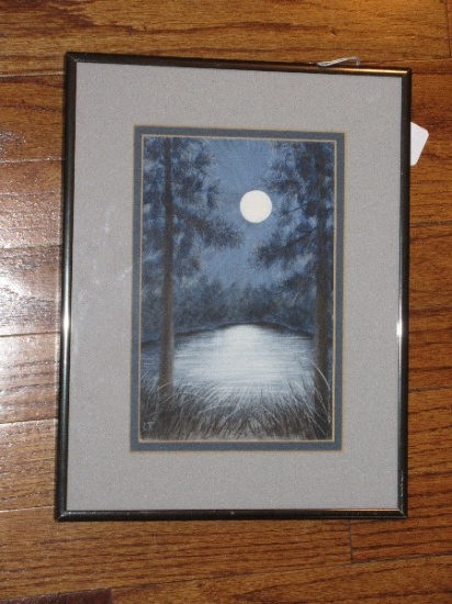 Titled "Summer Moon - Sandhill Lake" Acrylic Original