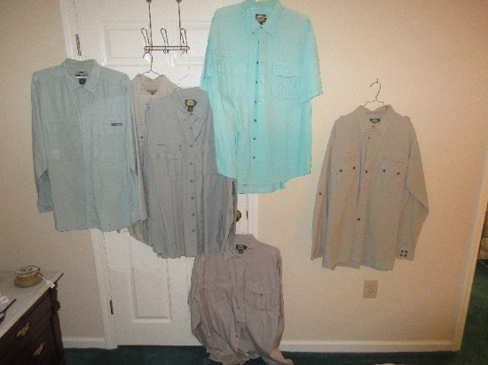 5 Cabela's Outdoor Gear Short/Long Sleeves Sportswear Fishing Vented Button Front Shirts