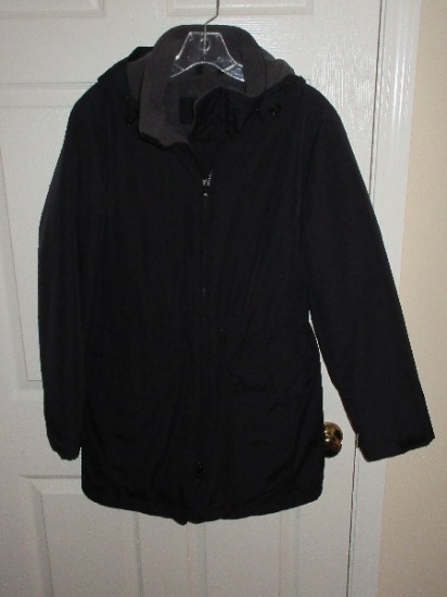 Lands And Lined Jacket w/ Detachable Hood & Inside Mid-Waist Draw String