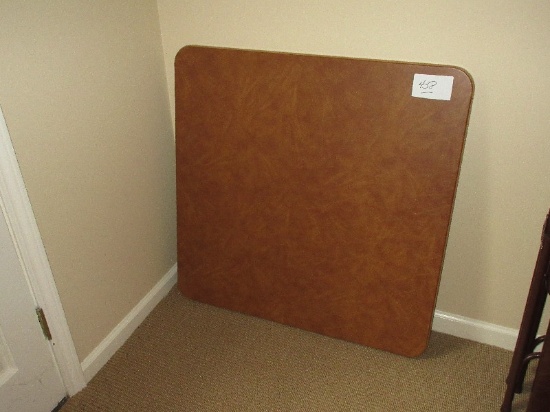 Samsonite folding Card/Game Table Brown Vinyl Top