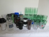 Lot - Plastic Beverage Tumblers, Old Fashioned Glasses, Bud Light Frost Mug
