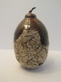 Dale Duncan Pottery Textured Vessel Series Contrasting Surface Design Vessel