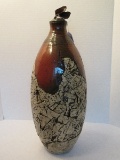 Dale Duncan Pottery Textured Vessel Series Contemporary Style Tall Vessel