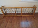 Wooden Frame/Black Wire Adjustable Fire Place Guard Screen