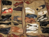 Lot - Ladies Shoes/Sandal w/ 2 Shoe Storage Divided Bags Amelia Grave, Clarks, Easy Street