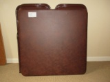 Samsonite Set 5 Pieces Folding Card/Game Table Brown w/ Vinyl Top