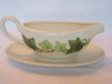 Franciscan Earthenware Ivy American Pattern Gravy/Sauce Boat w/ Attached Underplate