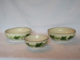 3 Pieces - Franciscan Earthenware Ivy American Pattern Bowls