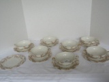 15 Pieces - Theodore Haviland China Varenne Pattern Pink Flower Swags Design