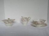 4 Pieces - Theodore Haviland China Varenne Pattern Pink Flower Swags Design