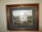 Vintage Colonial Scene Print in Wood Frame/Matt © Linda Nelson Stocks