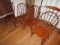 5 Wooden Dining Chairs Slat Backs Arched Top, Bow Front, Spindle Legs