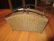 Wicker/Metal Curled Frame Basket