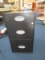 Black Metal 3 Drawer Filing Cabinet