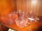 Rose Depression Glass 7 Saucers, 6 Cups 6