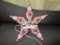 Wooden Floral Pattern Star Light Décor