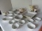 Lot - Stoneware Bowls Speckle Pattern, Ceramic FTD Pitcher, Arthur Wood Ironstone Teapot