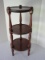 Ethan Allen Pine Old Tavern Collection Round 3-Tier End Table/Plant Stand