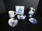 6 Delft Blue Hand Painted Wind Mill & Relief Building Design Mug Dutch Shoe