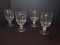 Set - 4 Duratuff Pressed Glass Iced Tea Footed Goblets Panel Design